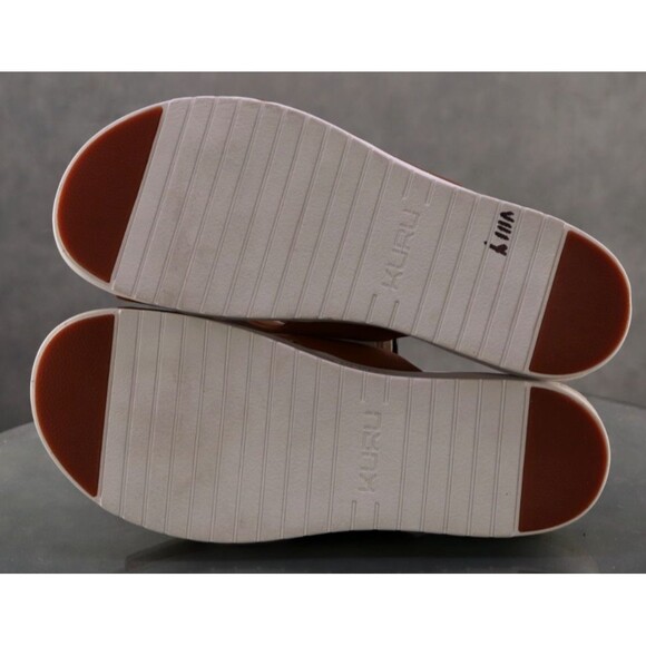 Kuru Breeze $130 Women's Slide Sandals Size 12 Leather Brown - Picture 9 of 11